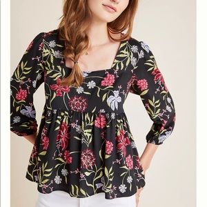 Anthropologie Dolan Left Coast Cherie Babydoll Top